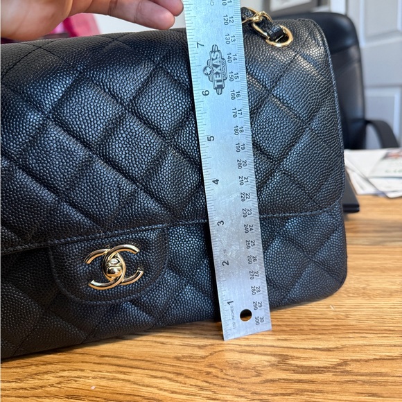 CC Black Quilted Shoulder Bag with Gold Accents - Picture 2 of 12